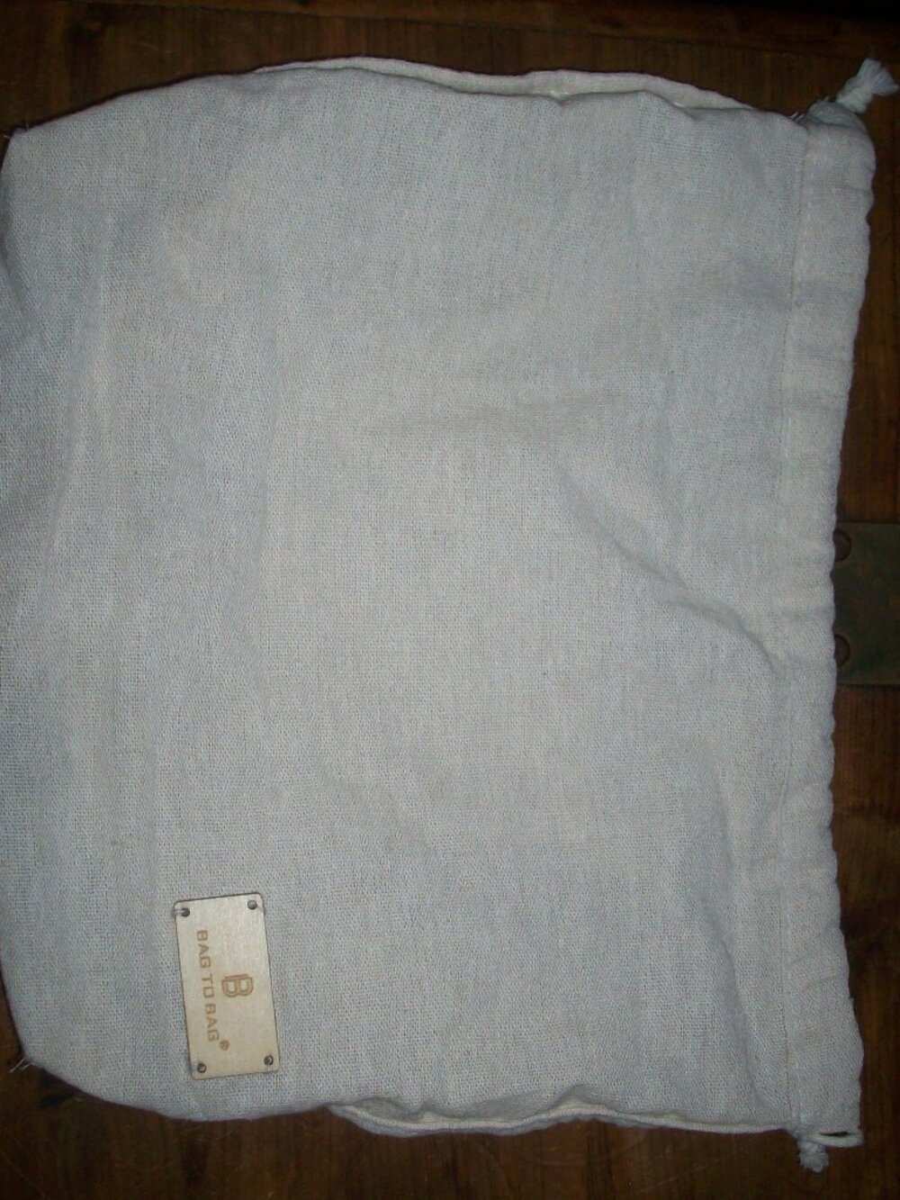 BAG TO BAG fabric Cloth Drawstring dust bag Made in Greece 13x10 inches